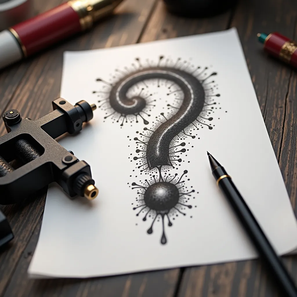 Tatoueur utilisant l'IA pour animer un tatouage dans son salon moderne