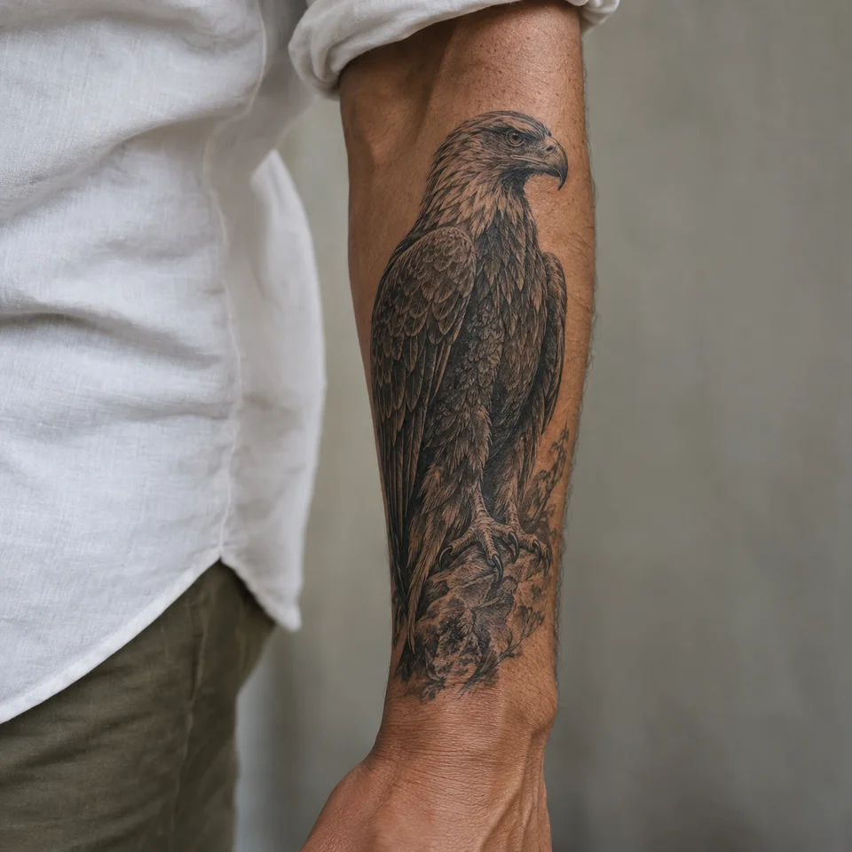 Engraved eagle