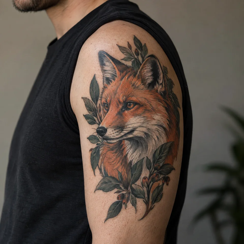Inspiration tatouage néo-traditionnel, illustration générée par IA