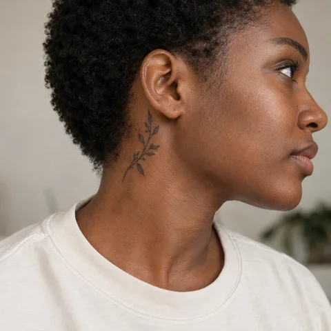 Example of fine line and open space on skin, AI simulation