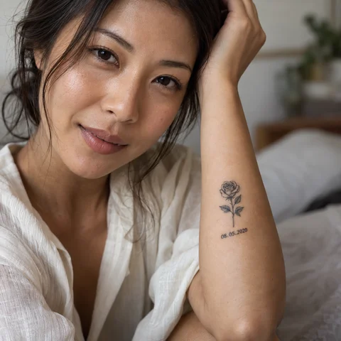 Example of fine line and open space on skin, AI simulation