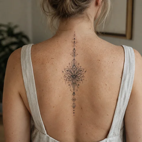 Example of geometry and repetition on skin, AI simulation
