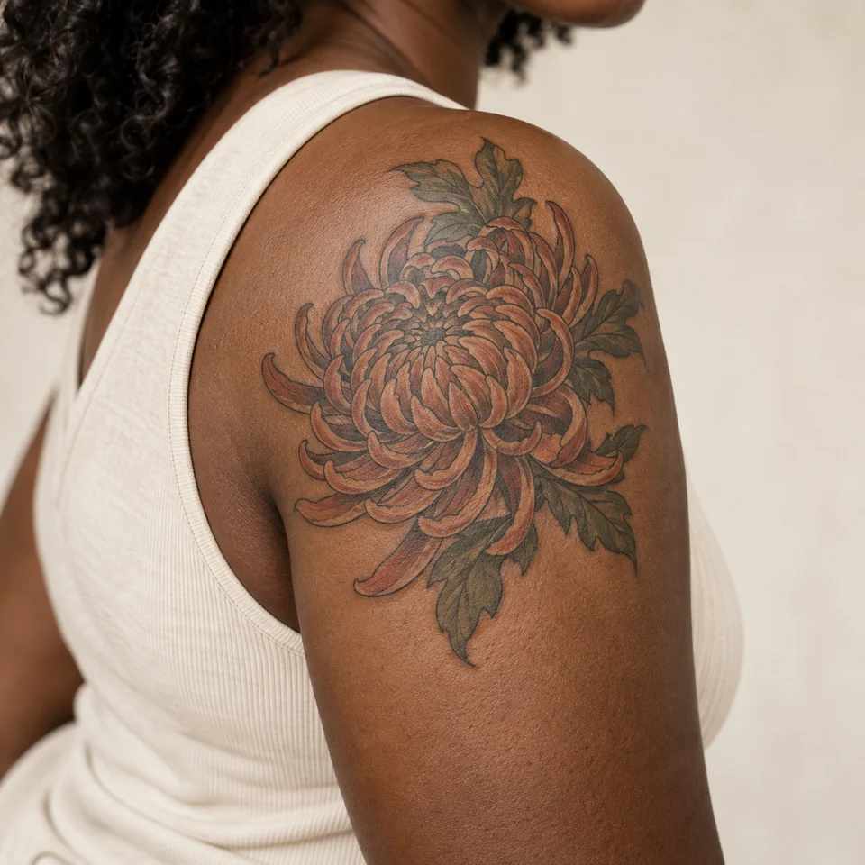 Chrysanthemum shoulder cap