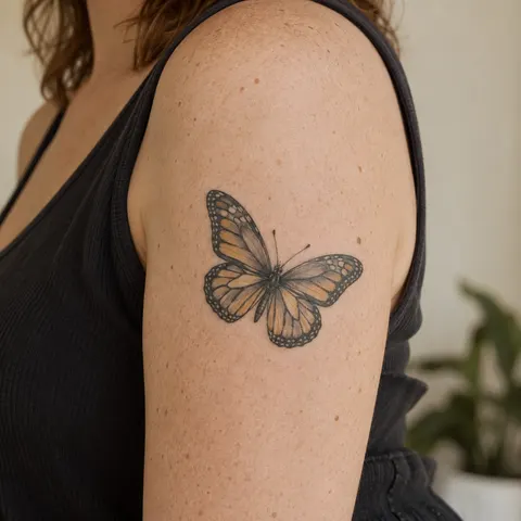 Example of the main outline on skin, AI simulation