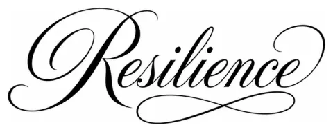 Le mot Resilience en script élégant